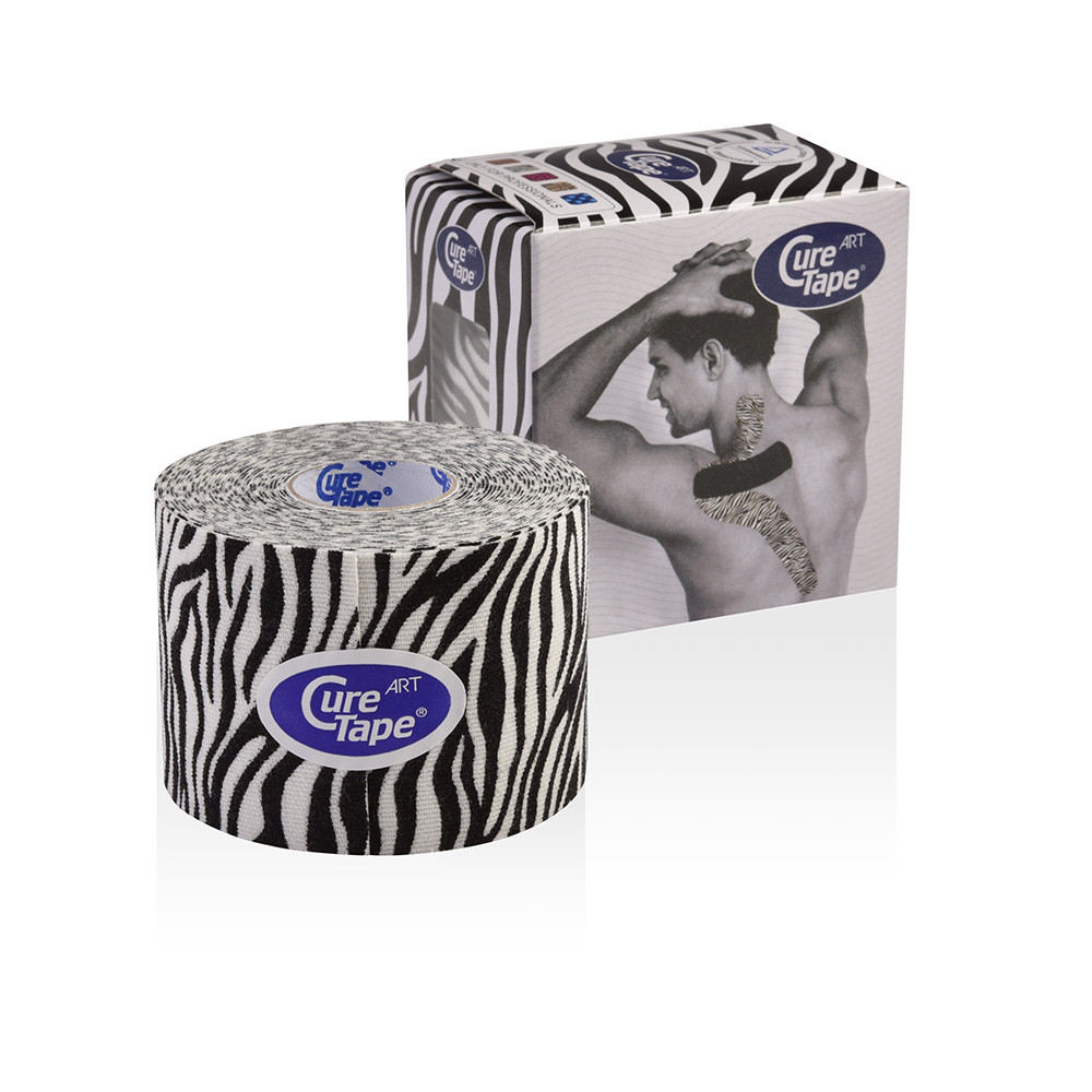 Cure Tape® Art Kinesiology Tape, elastisch 5,0 cm x 5 m, Zebra
