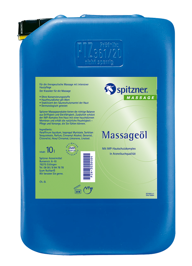 Spitzner® Massageöl, 10-l für normale Haut - Artikel NICHT mehr verfügbar!