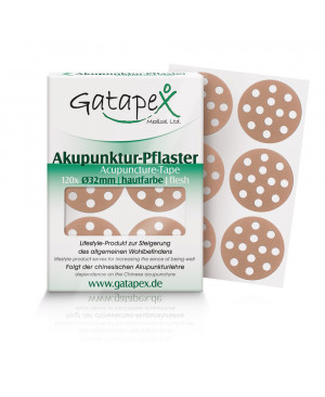 Gatapex Akupunktur-Pflaster rund (Größe M) Ø 3,2 cm (PE = 120 St.), hautfarben