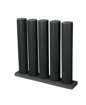 Pilates Rollenhalter schwarz aus EVA-Schaum für 5 Pilates Rollen, 96 x 5 x 19 cm (ohne Inhalt)