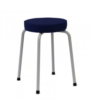 Gymnastikhocker rund mit Polstersitzfläche, Höhe 47 cm, Ø Sitzfläche 33 cm, Skai-Kunstlederbezug