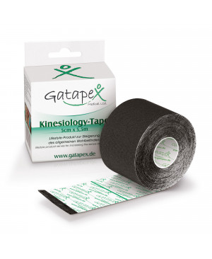 Gatapex Kinesiology-Tape 5 cm breit x 5,5 m, schwarz