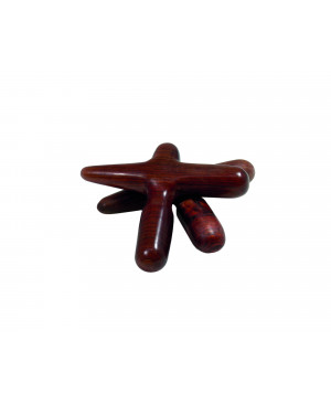 Massagekreuz aus Hartholz, ca. 11 x 10 cm